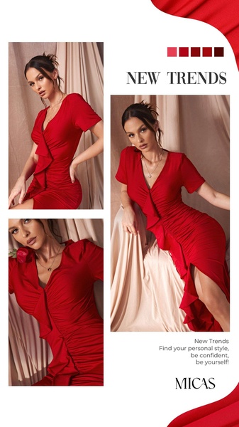 Minimalist Red Dress Lookbook